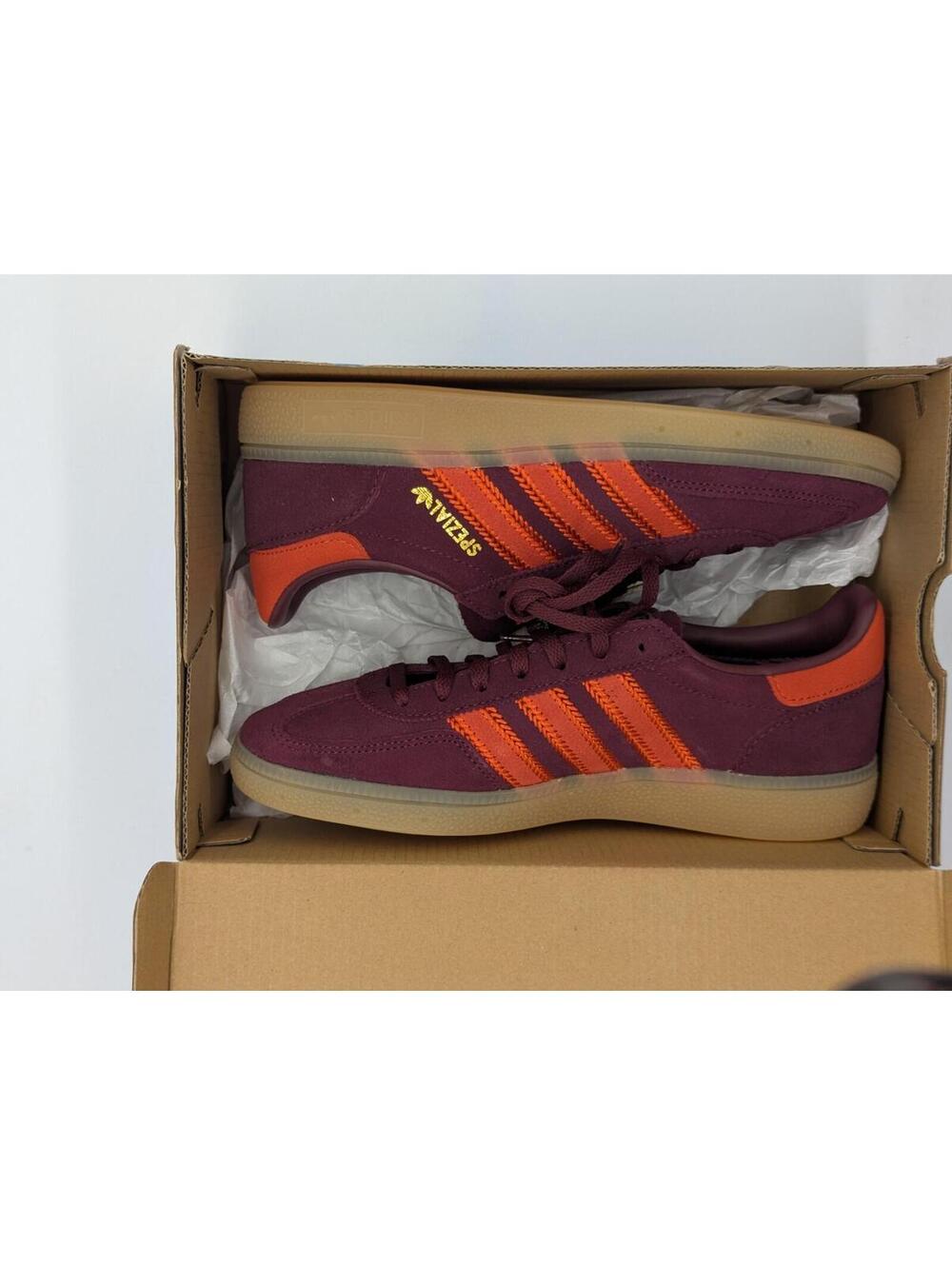 Adidas Handball Spezial W Maroon Red Orange JR0848 Women's Size 7 / Kids 6Y New - Picture 7 of 8
